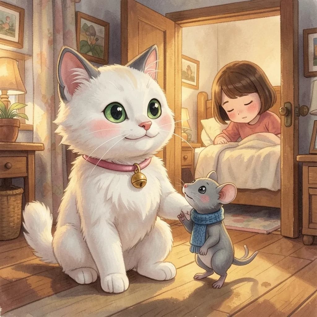 Page 3 illustration: Nutmeg explained: Lily, the soft toy rabbit loved by the family's little girl, Zoe, had gone missing.