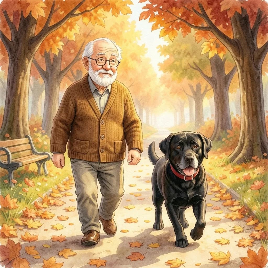 Page 3 illustration: These days their walks are slower.