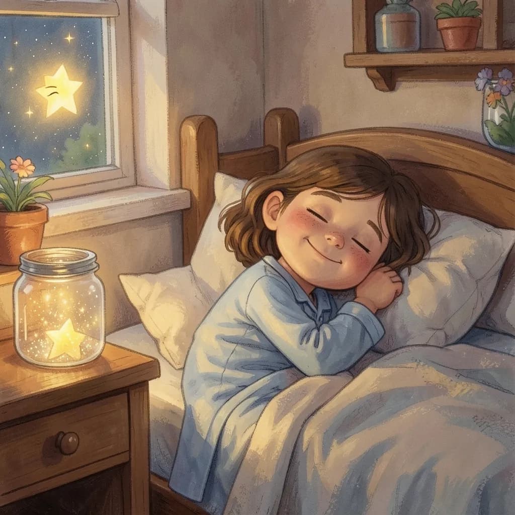Page 8 illustration: Before sunrise, Ella was back in bed.
