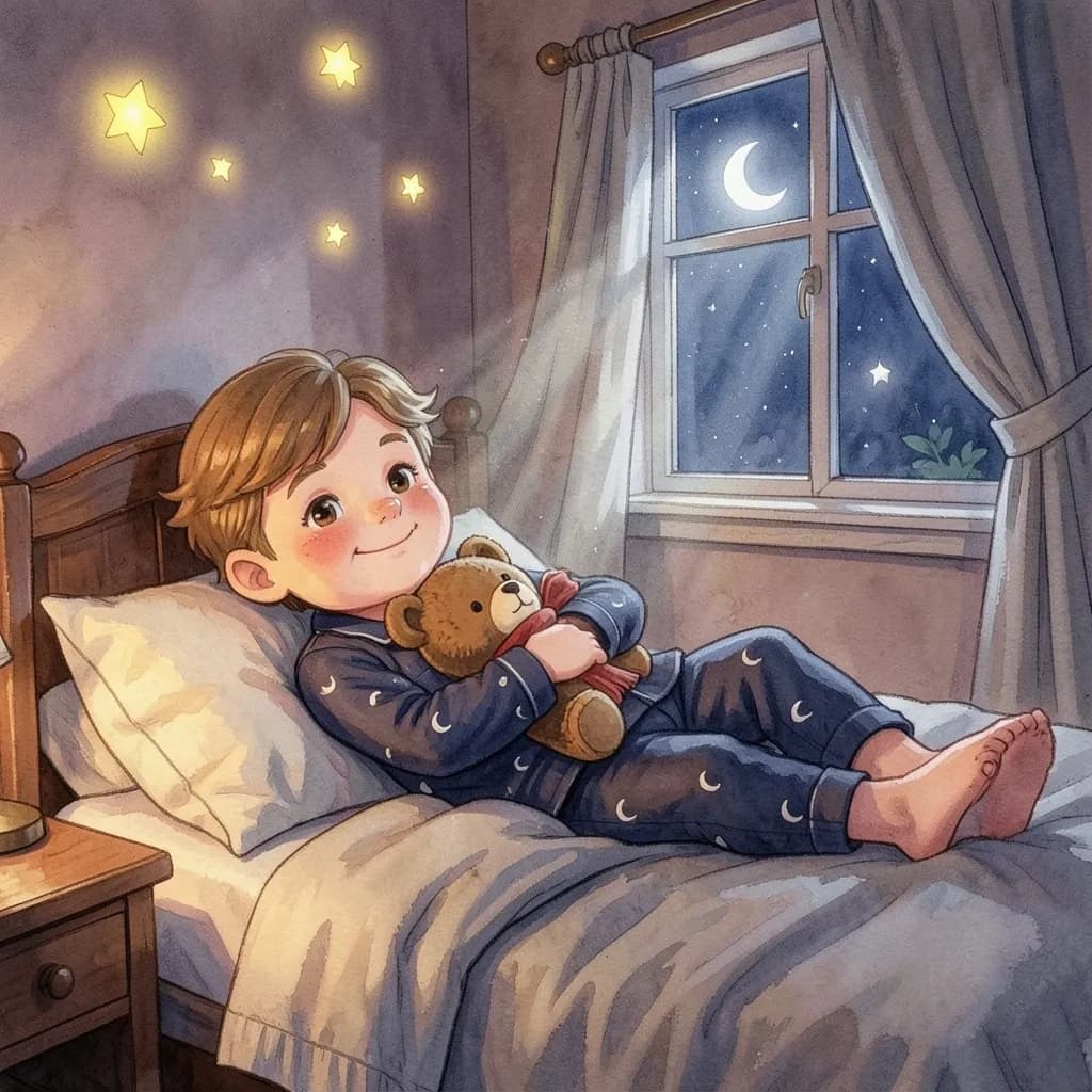 Page 1 illustration: The whole house was asleep.